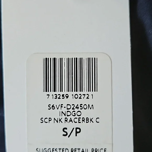 Eileen Fisher indigo scoop neck racer back viscose jersey dress-S - Picture 7 of 11